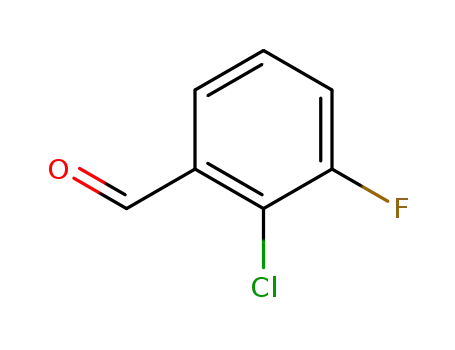 Molecular Structure of 96516-31-3 (2-Chloro-3-fluorobenzaldehyde)