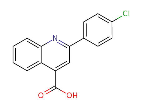 Molecular Structure of 5466-31-9 (2-(4-CHLORO-PHENYL)-QUINOLINE-4-CARBOXYLIC ACID)