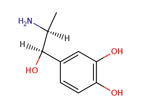 Molecular Structure of 829-74-3 ((-)-3,4-Dihydroxynorephedrine)