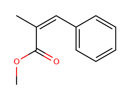 Molecular Structure of 21370-57-0 (2-Propenoic acid, 2-methyl-3-phenyl-, methyl ester, (2Z)-)