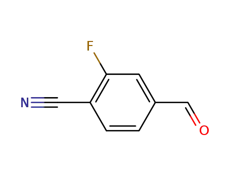 Molecular Structure of 101048-76-4 (2-FLUORO-4-FORMYL-BENZONITRILE)