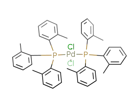 Molecular Structure of 40691-33-6 (Palladium,dichlorobis[tris(2-methylphenyl)phosphine]-)