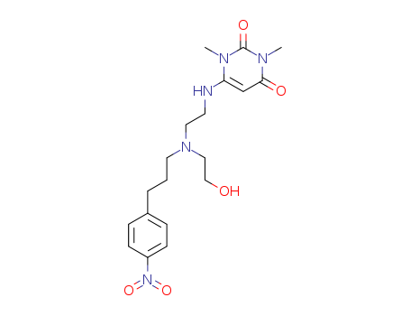 6-[2-[2-hydroxyethyl-[3-(4-nitrophenyl)propyl]amino]ethylamino]-1,3-dimethyl-pyrimidine-2,4-dione