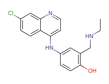 Molecular Structure of 79352-78-6 (N-DESETHYL AMODIAQUINE DIHCL)