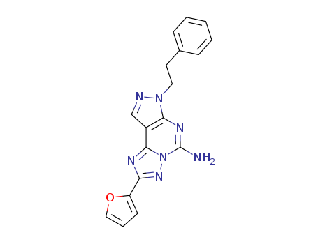 7H-Pyrazolo[4,3-e][1,2,4]triazolo[1,5-c]pyriMidin-5-aMine, 2-(2-furanyl)-7-(2-phenylethyl)-