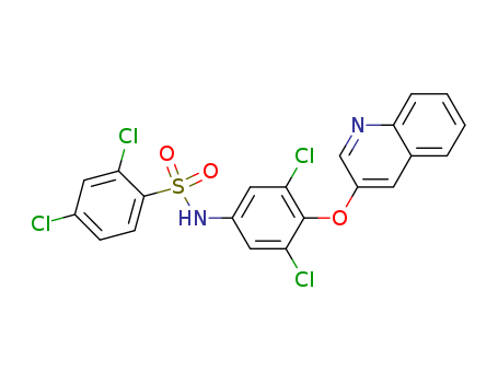Benzenesulfonamide, 2,4-dichloro-N-[3,5-dichloro-4-(3-quinolinyloxy)phenyl]-
