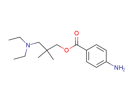 94-15-5,Dimethocaine,1-Propanol,3-(diethylamino)-2,2-dimethyl-, 4-aminobenzoate (ester) (9CI);1-Propanol, 3-(diethylamino)-2,2-dimethyl-,p-amino benzoate (6CI,7CI);1-Propanol, 3-(diethylamino)-2,2-dimethyl-,p-aminobenzoate (ester) (8CI);Dimethocaine;Larocaine;NSC 68927;