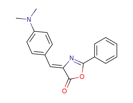 Molecular Structure of 1564-29-0 (4-[4-(Dimethylamino)benzylidene]-2-phenyl-2-oxazolin-5-one)