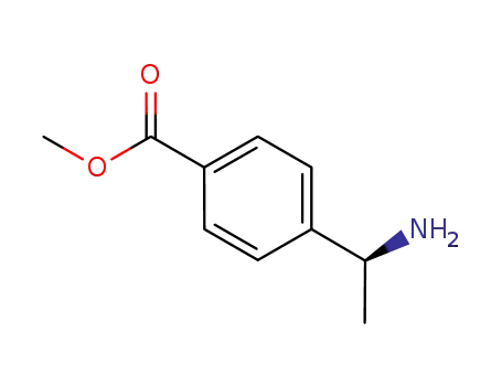 Molecular Structure of 222714-37-6 (Benzoic acid, 4-[(1S)-1-aminoethyl]-, methyl ester)