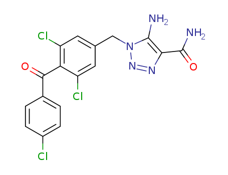 5-Amino-1-(3,5-dichloro-4-(4-chlorobenzoyl)benzyl)-1H-1,2,3-triazole-4-carboxamide cas  99519-84-3