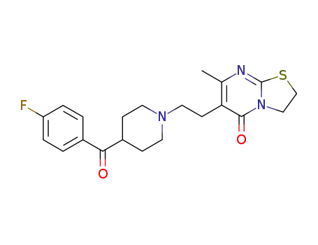 5H-Thiazolo[3,2-a]pyrimidin-5-one,6-[2-[4-(4-fluorobenzoyl)-1-piperidinyl]ethyl]-2,3-dihydro-7-methyl-