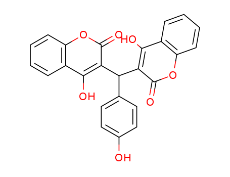 Molecular Structure of 10172-72-2 (2H-1-Benzopyran-2-one,
3,3'-[(4-hydroxyphenyl)methylene]bis[4-hydroxy-)