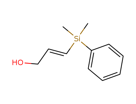 Molecular Structure of 101844-21-7 (2-Propen-1-ol, 3-(dimethylphenylsilyl)-, (2E)-)