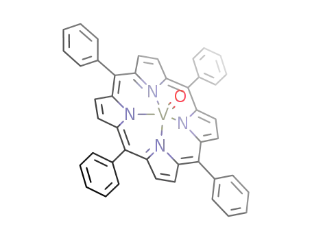 Molecular Structure of 14705-63-6 (5,10,15,20-TETRAPHENYL-21H,23H-PORPHINE VANADIUM(IV) OXIDE)