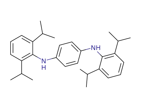 Molecular Structure of 1068093-94-6 (N,N'-bis(2,6-diisopropylphenyl)-p-phenylenediamine)