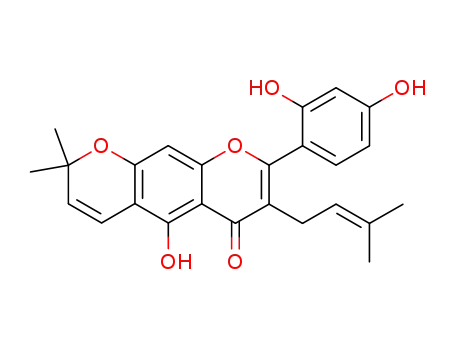 2-(2,4-Dihydroxyphenyl)-3-(3-methyl-2-butenyl)-5-hydroxy-8,8-dimethyl-4H,8H-benzo[1,2-b:5,4-b']dipyran-4-one