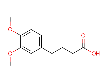 Molecular Structure of 13575-74-1 (4-(3,4-DIMETHOXYPHENYL)BUTYRIC ACID)