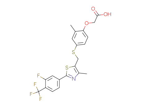 {4-[({2-[3-Fluoro-4-(Trifluoromethyl)phenyl]-4-Methyl-1,3-Thiazol-5-Yl}methyl)sulfanyl]-2-Methylphenoxy}acetic Acid