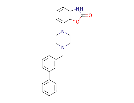 Molecular Structure of 350992-10-8 (7-[4-[(3-phenylphenyl)methyl]piperazin-1-yl]-3H-benzooxazol-2-one)
