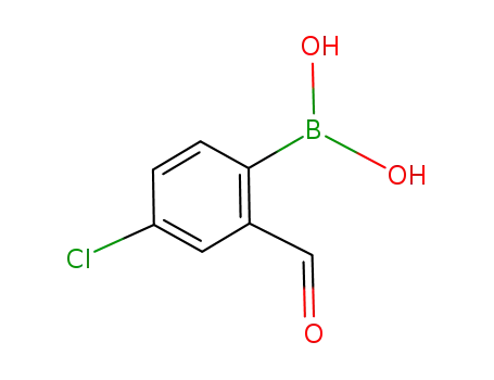 Molecular Structure of 913835-76-4 (4-CHLORO-2-FORMYLBENZENEBORONIC ACID 98)