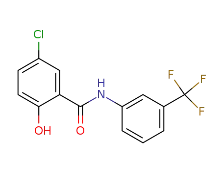 Molecular Structure of 1580-42-3 (Benzamide, 5-chloro-2-hydroxy-N-[3-(trifluoromethyl)phenyl]-)