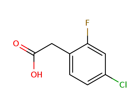 Molecular Structure of 194240-75-0 (4-CHLORO-2-FLUOROPHENYLACETIC ACID)