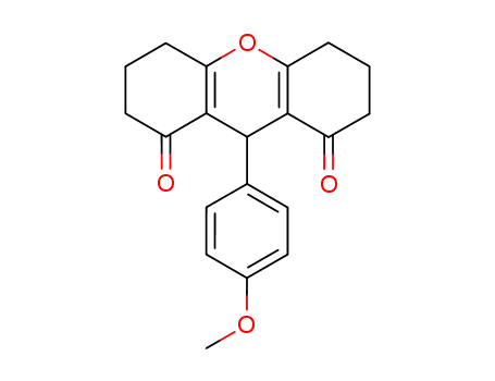 Molecular Structure of 109399-70-4 (9-(4-methoxyphenyl)-3,4,5,6,7,9-hexahydro-1H-xanthene-1,8(2H)-dione)