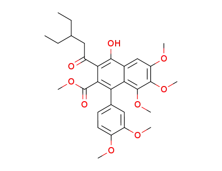 1-(3,4-Dimethoxyphenyl)-3-(3-ethylpentanoyl)-4-hydroxy-6,7,8-trimethoxy-2-naphthalenecarboxylic acid methyl ester