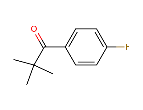 Molecular Structure of 64436-59-5 (1-Propanone, 2,2-dimethyl-1-(4-fluorophenyl)-)