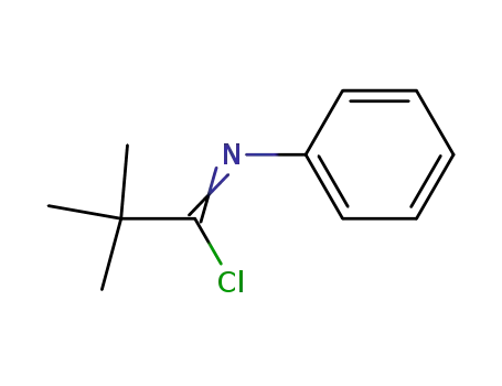 Molecular Structure of 50993-08-3 (Propanimidoyl chloride, 2,2-dimethyl-N-phenyl-)