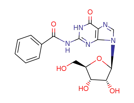 Molecular Structure of 3676-72-0 (N2-Benzoyl-D-guanosine)