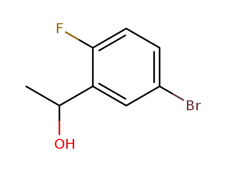 Molecular Structure of 552331-15-4 (1-(5-Bromo-2-fluorophenyl)ethanol)