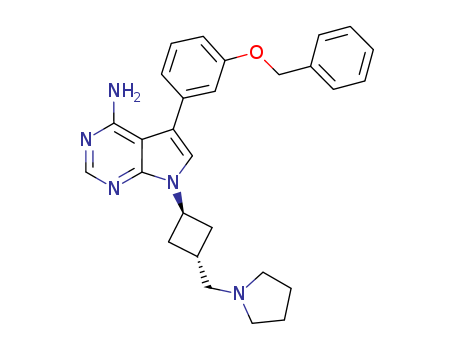 5-(3-Benzyloxyphenyl)-7-[trans-3-[(pyrrolidin-1-yl)methyl]cyclobutyl]-7H-pyrrolo[2,3-d]pyrimidin-4-amine