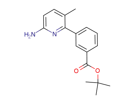 Molecular Structure of 1083057-14-0 (3-(6-Amino-3-methyl-pyridin-2-yl)-benzoicacidtert-butylester)