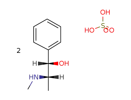 Molecular Structure of 13896-54-3 (Benzenemethanol, a-[1-(methylamino)ethyl]-, sulfate (salt))