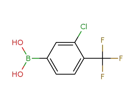 Molecular Structure of 847756-88-1 (3-CHLORO-4-(TRIFLUOROMETHYL)PHENYLBORONIC ACID)
