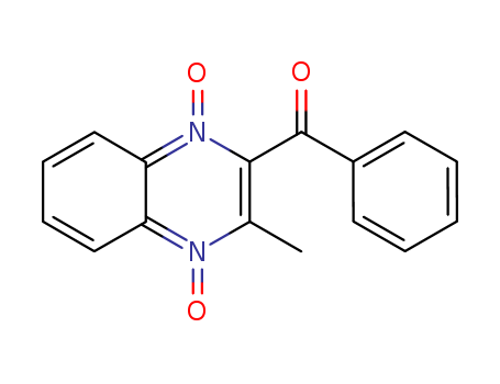 Molecular Structure of 19803-53-3 (Methanone, (3-methyl-1,4-dioxido-2-quinoxalinyl)phenyl-)