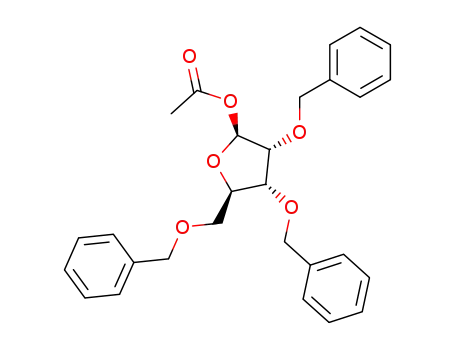 Molecular Structure of 91110-24-6 (1-O-ACETYL-2,3,5-TRI-O-BENZOYL-BETA-D-RIBOFURANOSE)