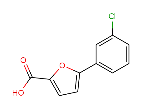 Molecular Structure of 41019-44-7 (5-(3-CHLORO-PHENYL)-FURAN-2-CARBOXYLIC ACID)