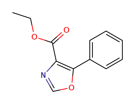 Molecular Structure of 32998-97-3 (5-PHENYL-OXAZOLE-4-CARBOXYLIC ACID ETHYL ESTER)