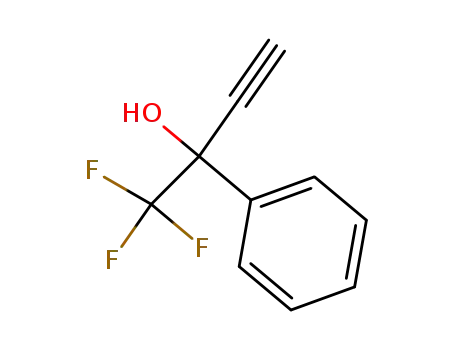 Molecular Structure of 99727-20-5 (1,1,1-TRIFLUORO-2-PHENYL-3-BUTYN-2-OL)