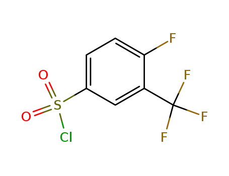 Molecular Structure of 1682-10-6 (4-FLUORO-3-(TRIFLUOROMETHYL)BENZENESULPHONYL CHLORIDE)