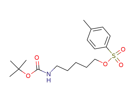Molecular Structure of 118811-34-0 (TERT-BUTYL N-[5-(TOSYLOXY)PENTYL]CARBAMATE)