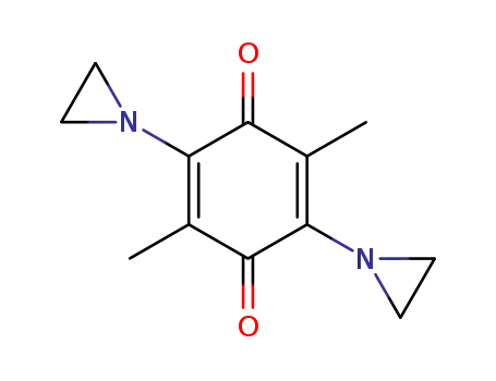 Molecular Structure of 18735-47-2 (2,5-dimethyl-3,6-diaziridinyl-1,4-benzoquinone)