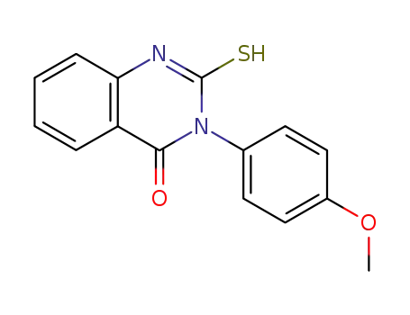 Molecular Structure of 1031-88-5 (2-MERCAPTO-3-(4-METHOXYPHENYL)QUINAZOLIN-4(3H)-ONE)