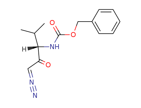 N-alpha-Benzyloxycarbonyl-L-valinyl-diazomethane, (3S)-3-Z-amino-1-diazo-4-methyl-2-pentanone