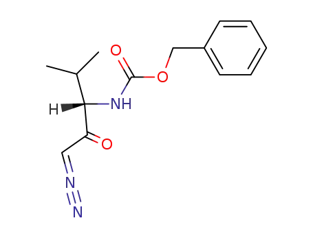 Molecular Structure of 90105-46-7 (N-alpha-Benzyloxycarbonyl-L-valinyl-diazomethane, (3S)-3-Z-amino-1-diazo-4-methyl-2-pentanone)