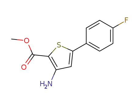 Molecular Structure of 175137-08-3 (METHYL 3-AMINO-5-(4-FLUOROPHENYL)THIOPHENE-2-CARBOXYLATE)