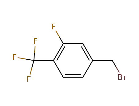 Molecular Structure of 213203-65-7 (3-FLUORO-4-(TRIFLUOROMETHYL)BENZYL BROMIDE)