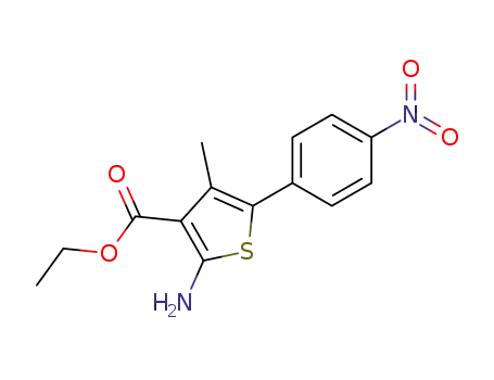 Molecular Structure of 174072-89-0 (ETHYL 2-AMINO-4-METHYL-5-(4-NITRO-PHENYL)-THIOPHENE-3-CARBOXYLATE)